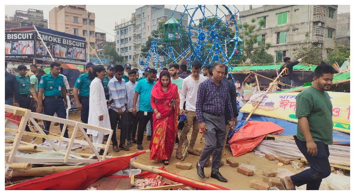 মিরপুর প্যারিস রোড মাঠের অবৈধ মেলা উচ্ছেদ